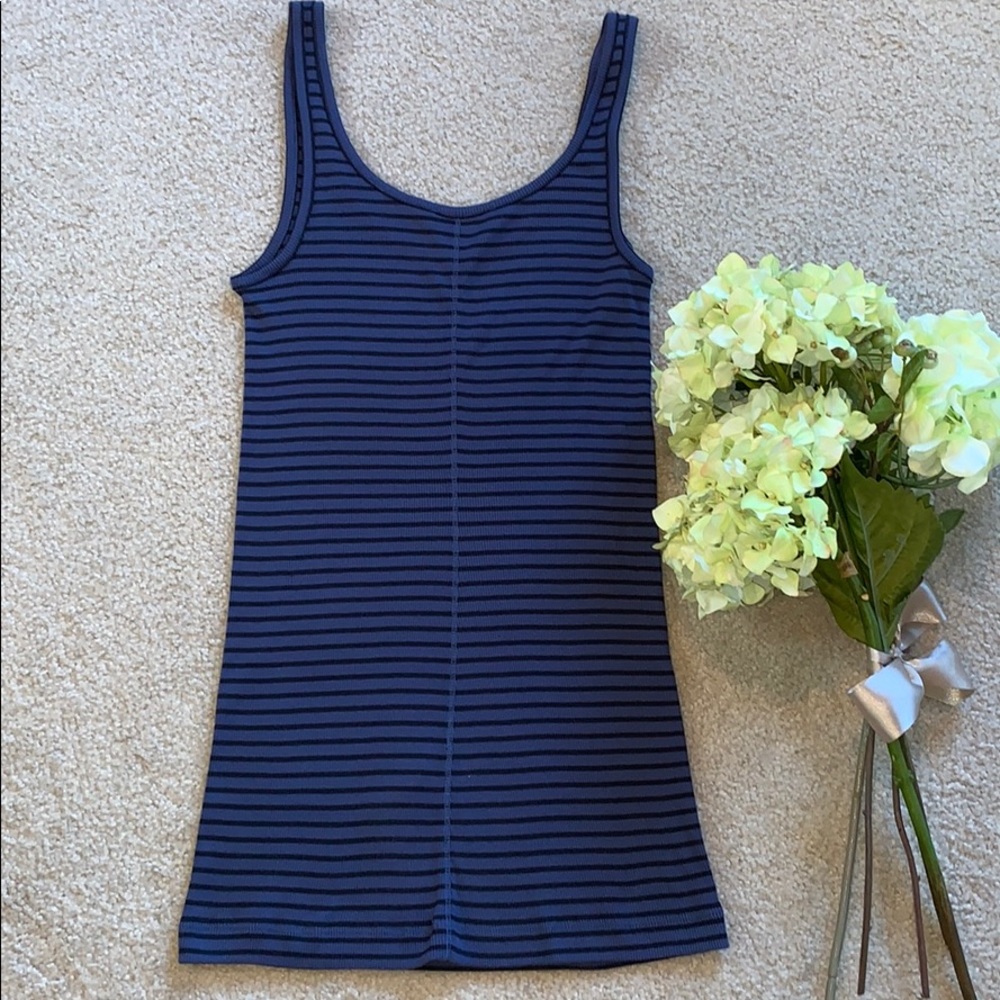 Vince Striped Ribbed Pima Cotton/Modal Tank - Picture 7 of 7